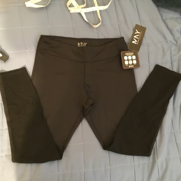 NWT Andrew Marc New York Performance Compression Performance Black Leggings - Picture 5 of 15